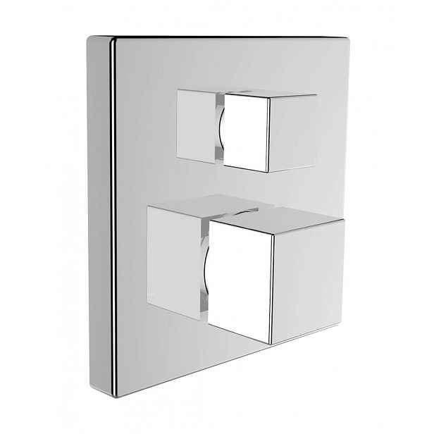Laufen Quadriga - Termostatická baterie pod omítku, pro 2 spotřebiče, chrom/bílá HF901177100000