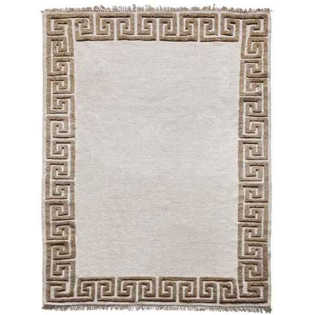 Ručně vázaný kusový koberec Greek DESP P86 Ivory White Antique Mud, 240x300, bílá, chodba / předsíň, Diamond Carpets India