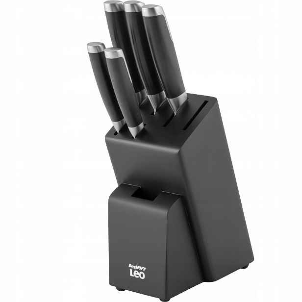 Sada nožů v bloku BergHOFF Graphite, 6 kusů, 5 kuchyňských nožů