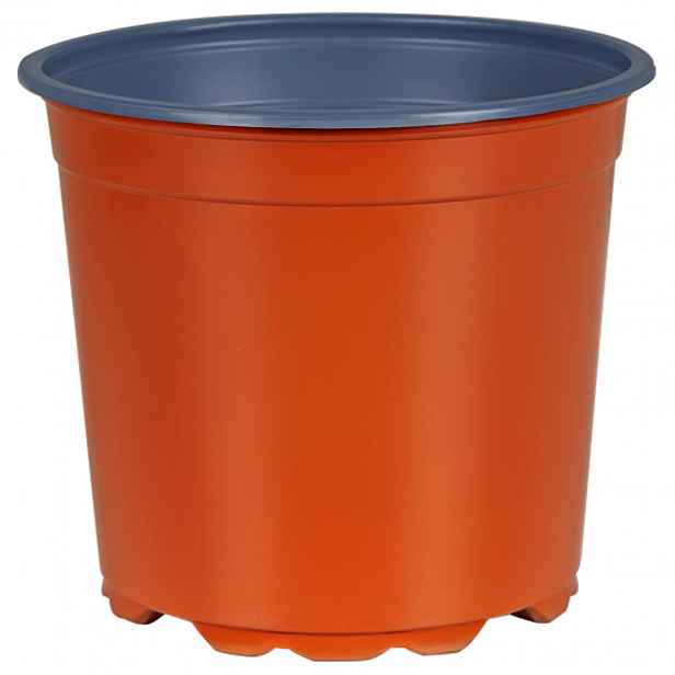 vidaXL Kulatý květináč 100 ks Cihlová Ø 15 x 13 cm Plast