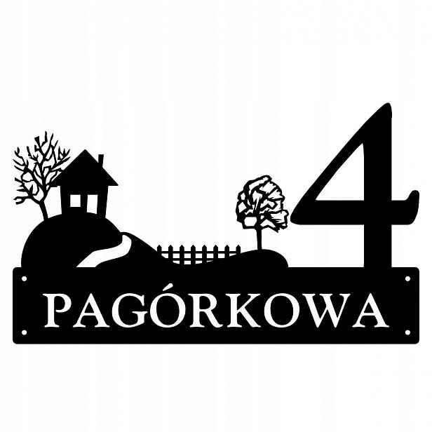 Číslo Na Dům 80cm Tabule Adresa Ocel 2MM ul. Pagórkowa