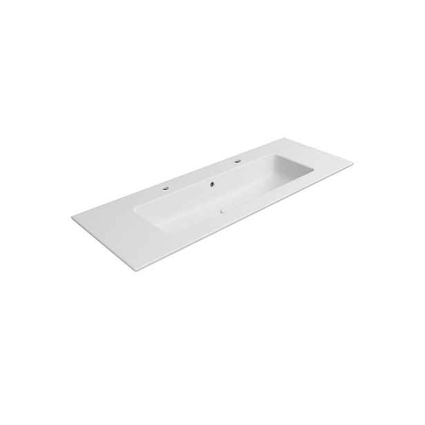 GSI PURA keramické dvojumyvadlo Slim 122x46cm, bílá mat