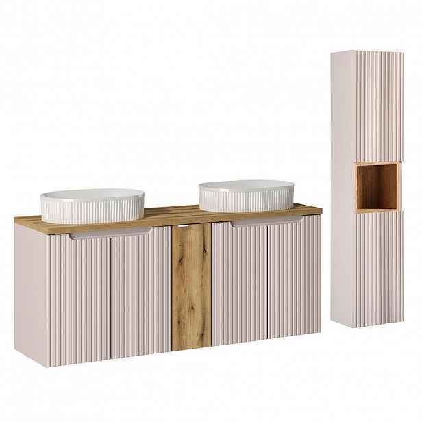 Petits-meubles KOUPELNOVÝ NÁBYTEK 140cm Riva 2er-Set Kašmír