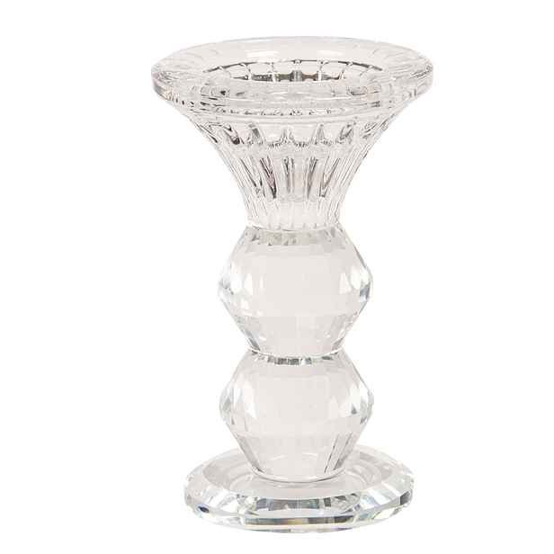 Sleněný svícen Clair v dárkové krabičce - Ø 7*11 cm Clayre & Eef