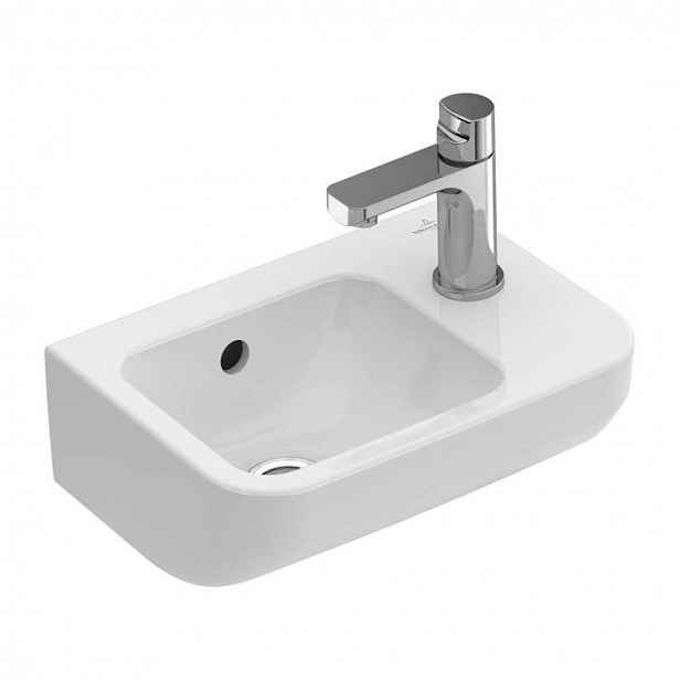Villeroy & Boch Architectura - Umývátko 36x26 cm, s přepadem, 1 otvor pro baterii vpravo, CeramicPlus, alpská bílá 437336R1
