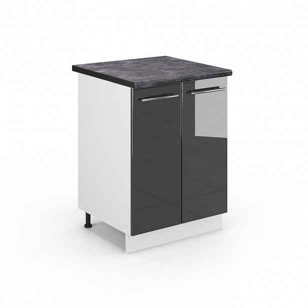 Vicco SPODNÍ SKŘÍŇKA KUCHYŇSKÉ LINKY Fame-Line Antracitový vysoký lesk 60 cm , PD Antracit