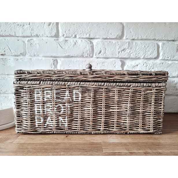Ratanový chlebník Rustic Bread Box Hampton Nádoba na pečivo Ratanový koš