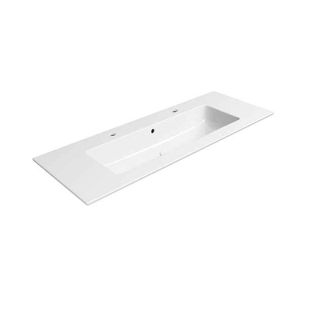 GSI PURA keramické dvojumyvadlo Slim 122x46cm, bílá ExtraGlaze