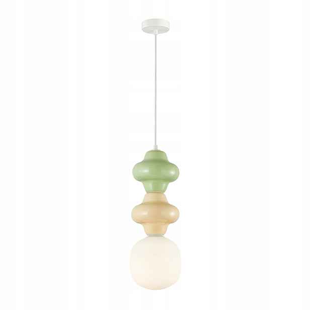 Italux Závěsná lampa Art Deco Žluto-zelená Ø18 cm E14 40W Latera