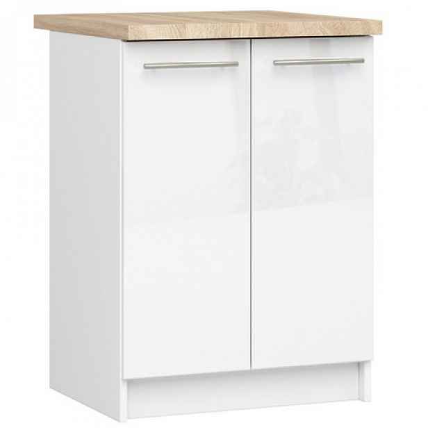 Kuchyňská skříňka OLIVIA S60 2D - bílá/bílý lesk