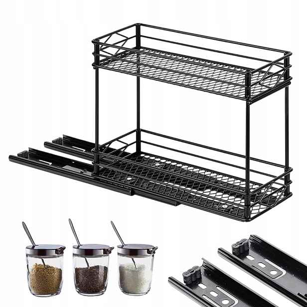 Kuchyňský regál Nastavitelný Víceúčelový Stabilní pro kuchyňskou skříňku