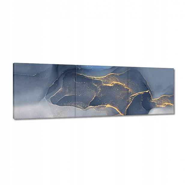 Obrazy 120x40 Modrý mramor