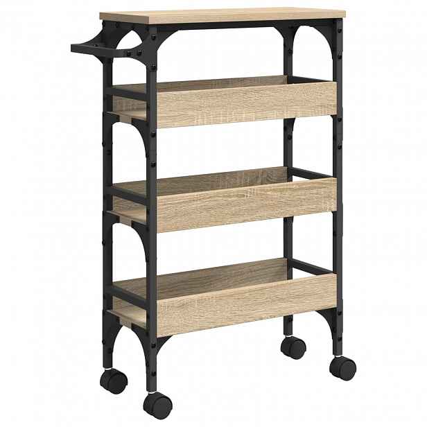 vidaXL Kuchyňský vozík Sonoma dub 53 x 20 x 76 cm Kompozitní dřevo