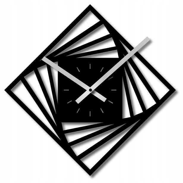 Geometrické Hodiny Na Zeď Do Obývacího Pokoje Kuchyně Dřevěné Hodiny Na Stěnu 50 cm