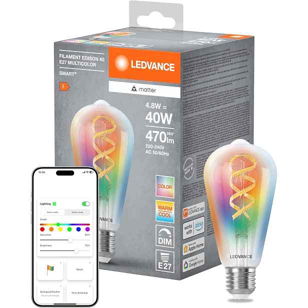 Ledvance Smart+ Matter Led E27 Barevná 4,8W Google Alexa Apple