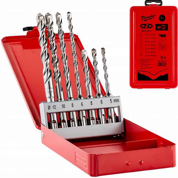 Sada vrtáků do betonu Sds Plus 5-12 mm 7 dílů Milwaukee M2