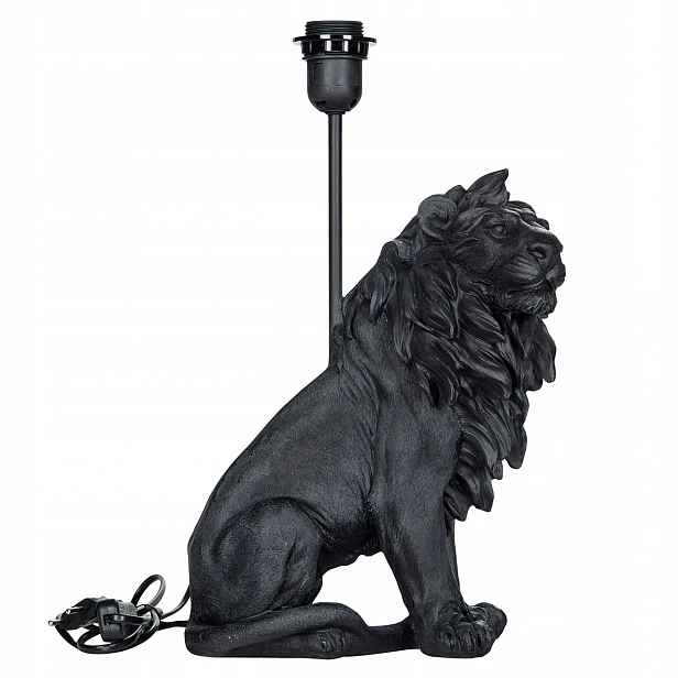 Stolní lampa Lev černá, výška 41 cm