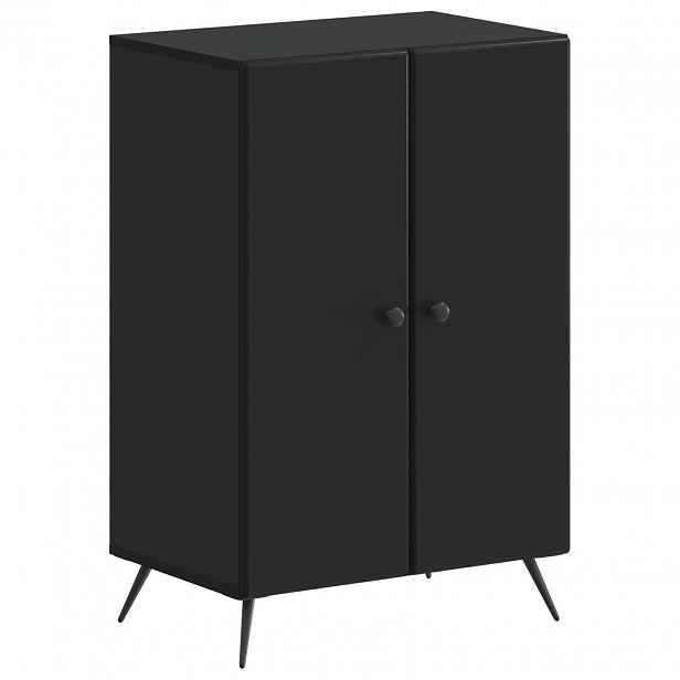 vidaXL Skříň na obuv BREDA 59,5 x 39,5 x 90 cm Kompozitní dřevo Černá