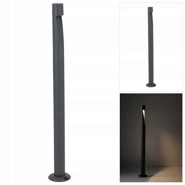 Zahradní sloupek Sena grafitový IP65 elegantní forma na uličce Tk Lighting