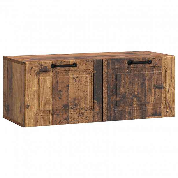 vidaXL Nástěnná TV skříň Nástěnný Staré dřevo 78,5 x 31 x 30 cm