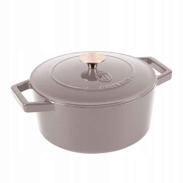 Smaltovaný hrnec hrnec 24 cm Berlinger Haus Taupe 4,35L BH-6525