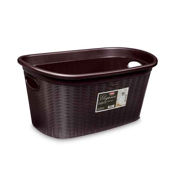 STEFANPLAST Koš na prádlo 35 l, 58x38x28cm, hnědý