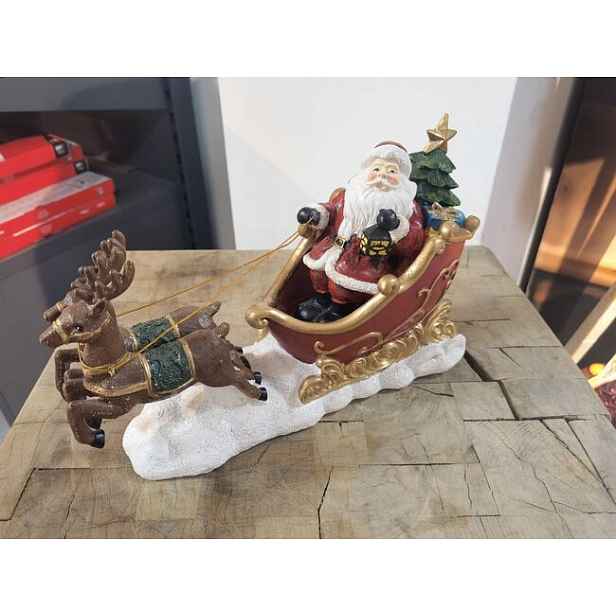 Trends & Trade Vánoční dekorace Santa na saních se soby