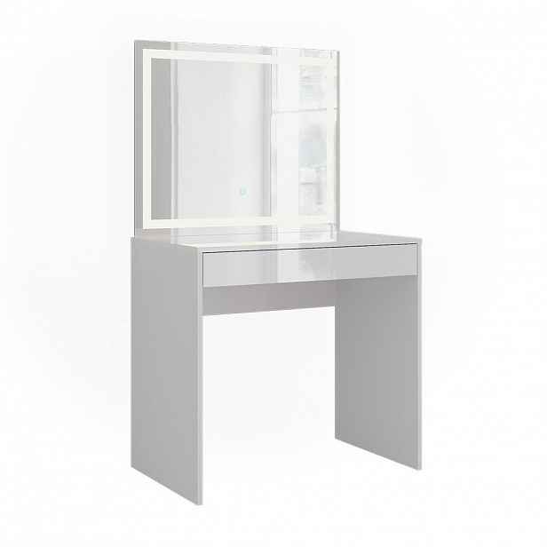 Vicco TOALETNÍ STOLEK Sherry Bílá/bílý vysoký lesk 81.4 cm s LED zrcadlem