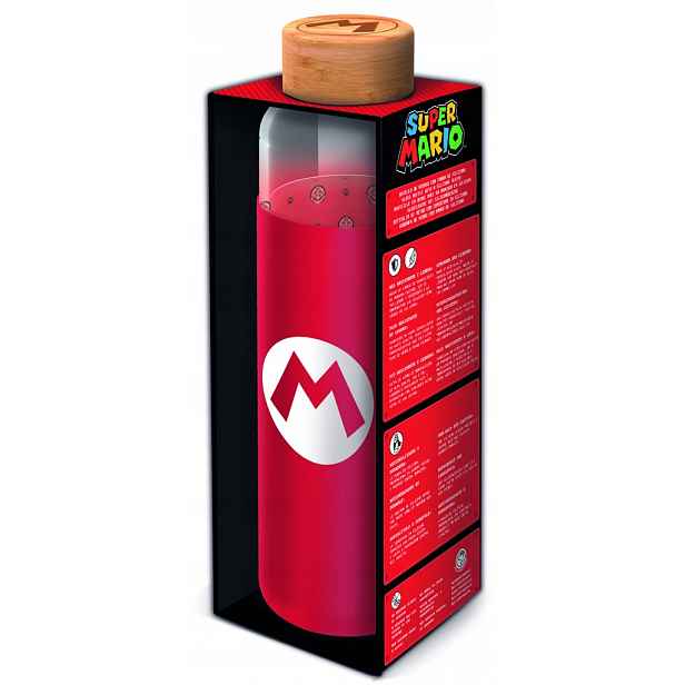 Mario skleněná láhev s návlekem 585 ml