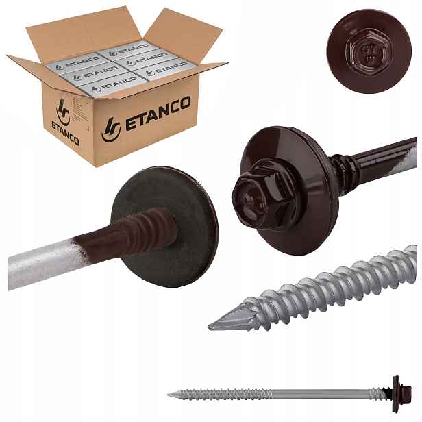 Šrouby do sendvičové desky 140 mm Ral 8017 600s pro dřevo betonu Etanco Gtrw