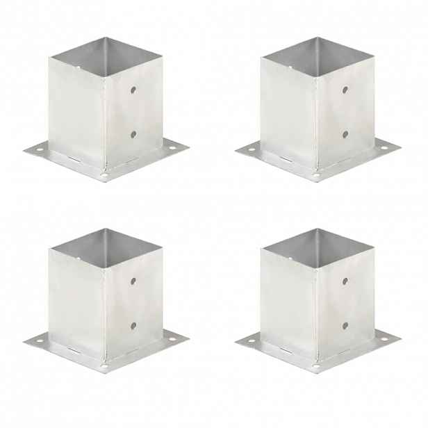 vidaXL Patka na sloupek 4 ks pozinkovaný kov 121 mm