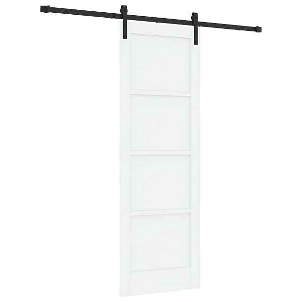 vidaXL Posuvné dveře 73,5 x 211 cm Kompozitní dřevo Bílá a černá