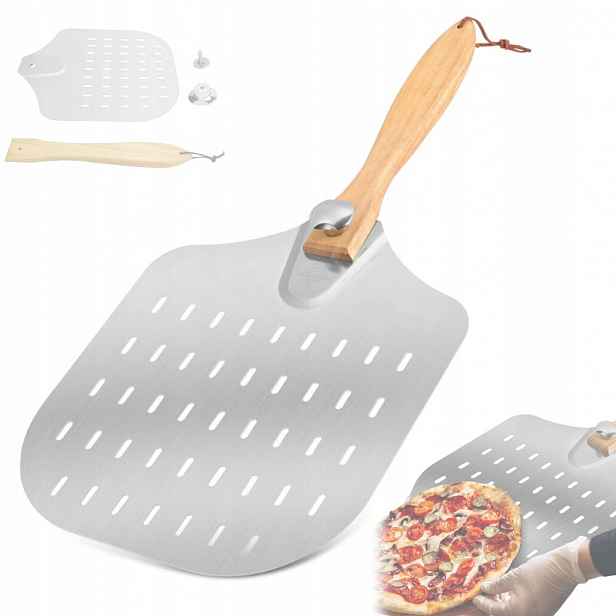 Lopata Skládací Perforovaná Zásuvka Na Pizzu Chleba 30,5x62 CM Do Pece