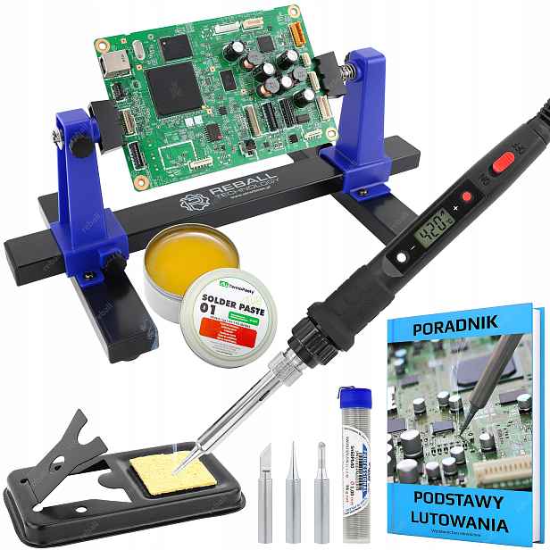 Pájecí Stanice Reball S801A 80W Montážní Držák Třetí Ruka ZD-11E Sada 10v1