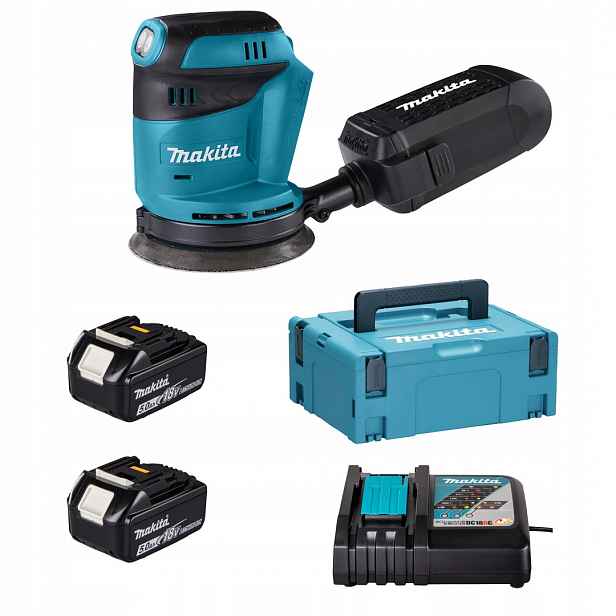 Excentrická bruska Makita DBO180RTJ Lxt 18V 2x5Ah 125 mm kufr