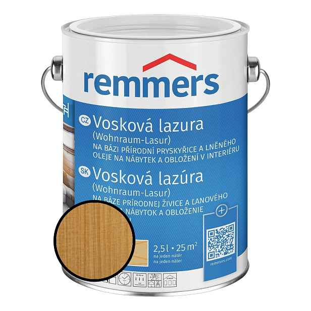 Lazura vosková Remmers dub, 2,5 l