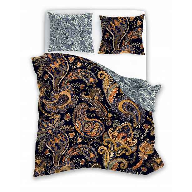 Povlečení Nobile 220x200, černá červená paisley Faro