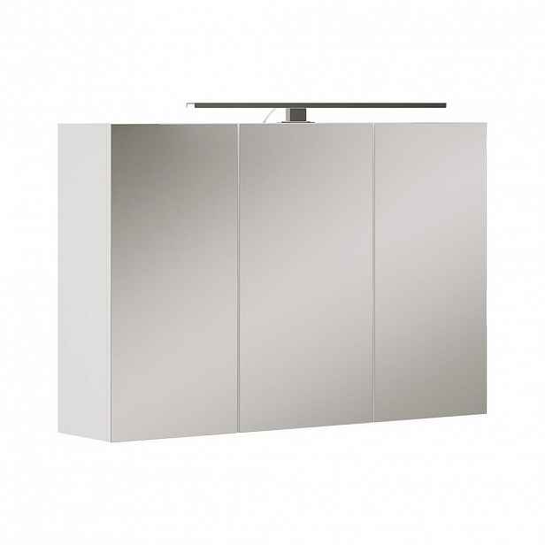 Vicco KOUPELNOVÁ ZRCADLOVÁ SKŘÍŇKA Lavio Bílá 90 x 60 cm s LED osvětlením