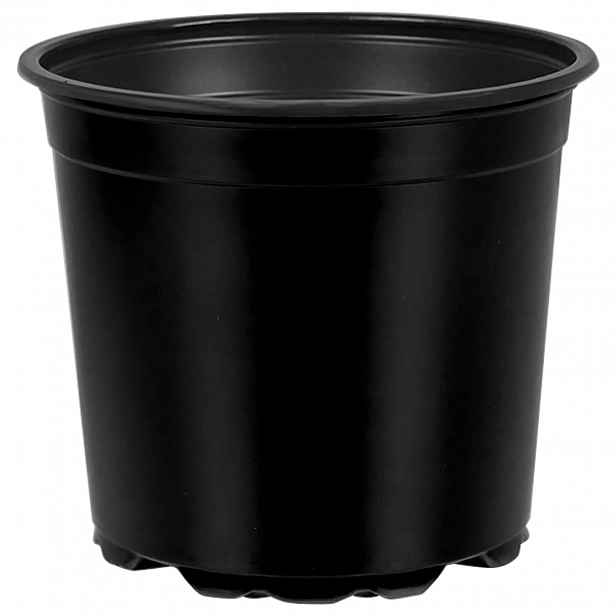 vidaXL Kulatý květináč 50 ks Černá Ø 15 x 13 cm Plast