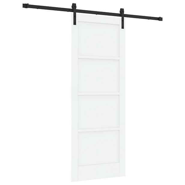 vidaXL Posuvné dveře 78 x 202 cm Kompozitní dřevo Bílá a černá