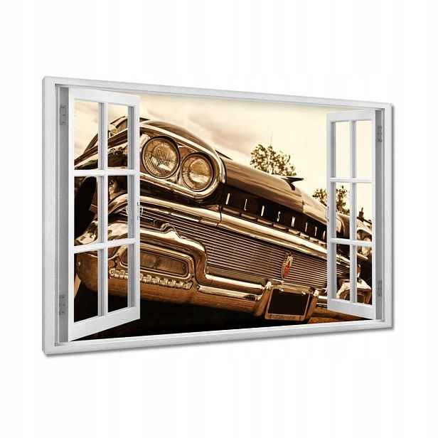 Obrazy 120x80 Oldsmobil v sépii