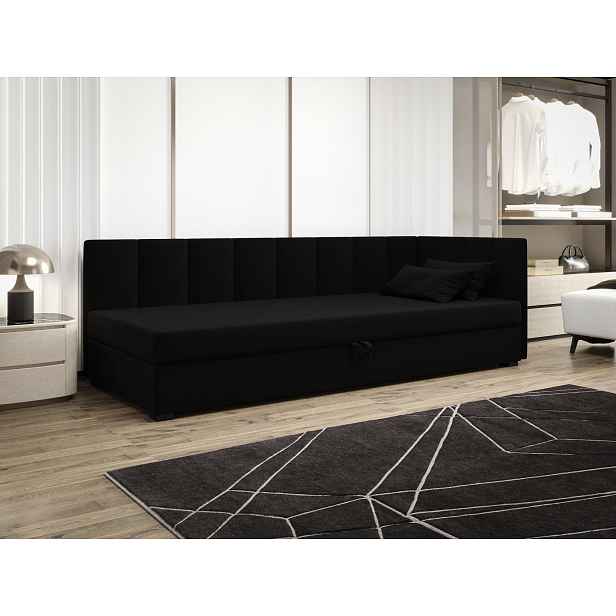 Jednolůžková postel 80x195 MANKA PLUS 1 - černá