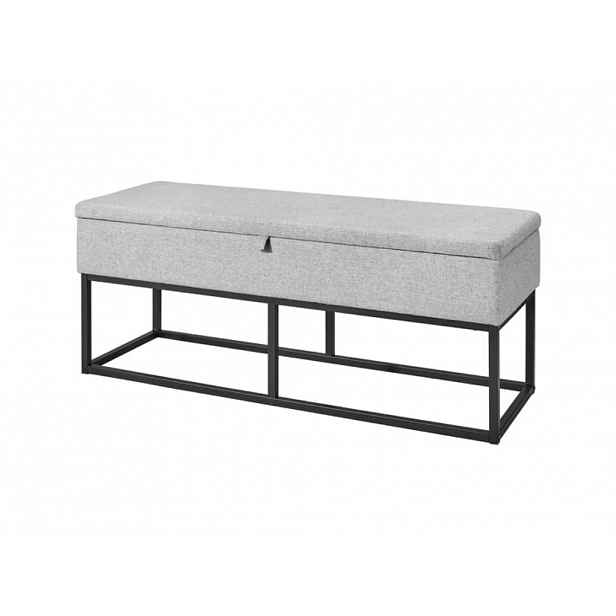 Lavice s úložným prostorem TAURO 112x48 cm, šedá