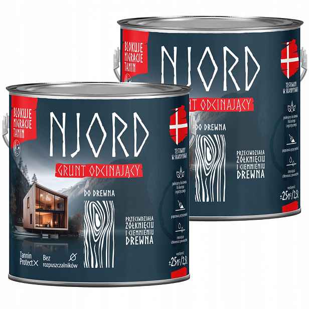 Njord Odřezávací Zemina Na Dřevo 5 L S Hlubokou Penetrací Sada 2X2,5 L