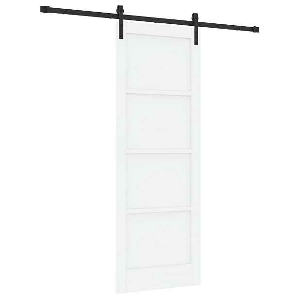 vidaXL Posuvné dveře 78 x 211 cm Kompozitní dřevo Bílá a černá