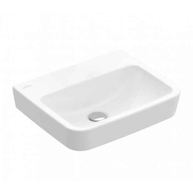 Villeroy & Boch O.novo - Umývátko 45x37 cm, bez přepadu, bez otvoru pro baterii, CeramicPlus, alpská bílá 434448R1