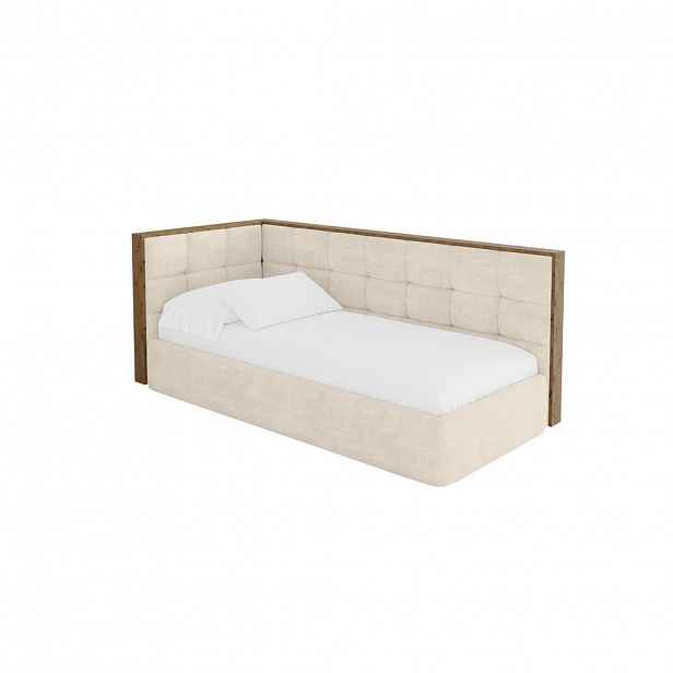ALTDECOR JEDNOLŮŽKOVÁ POSTEL pro mládež s úložným prostorem, vpravo - SOVY 80x200 béžová