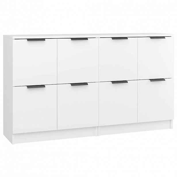 vidaXL Příborníky 2 ks bílé 60 x 30 x 70 cm kompozitní dřevo