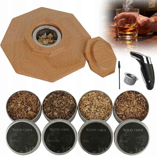 Sada Pro Uzení Whisky Smoker Dřevěný Dárek Pro Tatínka A Přítele