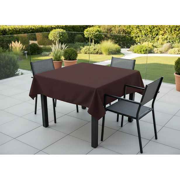 Venkovní čtvercový ubrus TERRA color 27 tmavě hnědá, různé rozměry Mybesthome Rozměr: 150x150 cm